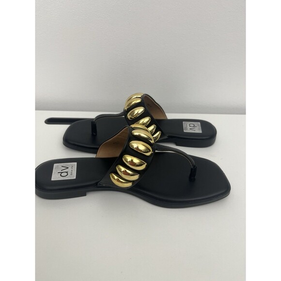 Dv Dolce Vita Women's Moon Embellished Thong Slide Flat T-Strap Sandal Size 10 - Picture 1 of 11